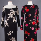 2 LEONARD SILK JERSEY DRESSES, LATE 1980s