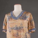 MALLINSON ALAMO PRINTED SILK DRESS, 1929