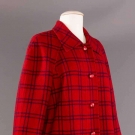 VALENTINO RED &amp; BLACK WOOL COAT, 1960s