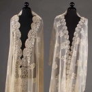 TWO BOBBIN LACE STOLES, 1820-1840