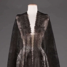 BLACK CHANTILLY LACE LARGE SHAWL, 19TH C