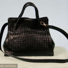 BOTTEGA VENETA LEATHER HANDBAG, LATE 20th C