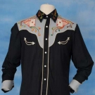 COWBOY H BAR C WESTERN GABARDINE SHIRT, 1950s