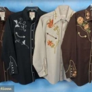 4 COWBOY H BAR C WESTERN SHIRTS, 1970-1980s