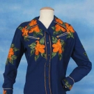 TURK EMBROIDERED COWGIRL WESTERN BLOUSE 1940s