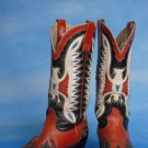 SPREAD EAGLE WESTERN COWGIRL BOOTS MID 20th C