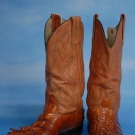 WESTERN ALLIGATOR COWBOY BOOTS, MID 20th C