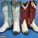 2 PR AUSTIN HALL COWGIRL PARADE BOOTS, 1970s