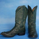 WESTERN ALLIGATOR COWBOY BOOTS, 1970-1980s