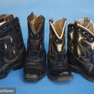 2 PR TODDLER WESTERN COWBOY BOOTS, 1950s