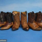 3 PR TODDLER COWBOY BOOTS, MID 20th C