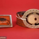 2 VINTAGE WESTERN BELT BUCKLES, 1940s &amp; 1960s