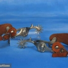 VINTAGE WESTERN NORTH &amp; JUDD SPURS, 1940s