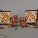 SIOUX BEADED ARMBANDS &amp; QUILLED CUFFS c. 1915