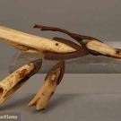 4 ESKIMO WALRUS IVORY HARPOON HEADS, 1890s