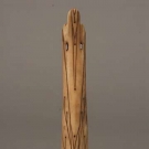 ESKIMO CARVED WALRUS IVORY SOCKET HEAD, 1890s