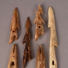 6 ESKIMO HARPOON HEADS, PREHISTORIC-19th C