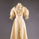EMBROIDERED LINEN TEA DRESS, 1902