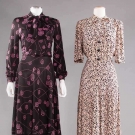 TWO PRINTED DAY DRESSES, 1970