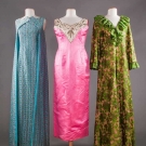 THREE EVENING GOWNS, 1960-1970s