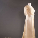 CREAM SILK WEDDING GOWN, c. 1914