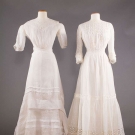 TWO WHITE LAWN TEA GOWNS, 1900-1904