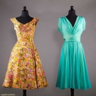 TWO AMERICAN DESIGNER PARTY DRESSES, 1950s