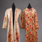 TWO FLORAL TRIMMED COATS, 1930-1940