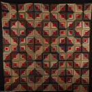 LOG CABIN QUILT, 19TH C.