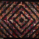 TWO AMERICAN QUILTS - AMISH &amp; LOG CABIN, c. 1890 &amp; 1910