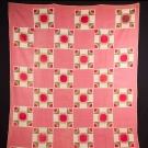OHIO ROSE APPLIQUE QUILT, 1850-1870