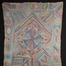 COLORFUL EMBROIDERED BLANKET, c. 1900