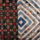 2 LOG CABIN AMERICAN QUILTS, 19th C.