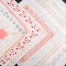 LARGE LOT OF UNCUT COTTON HANKIES, c. 1850