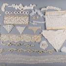 IVORY &amp; JET BEADED TRIM &amp; APPLIQUES