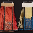 2 EMBROIDERED SILK SKIRTS, CHINA, 1880-1920