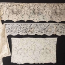 2 MIXED BRUSSELS LACE FLOUNCES