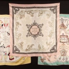 THREE HERMES PRINTED SILK SCARVES