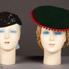 TWO KATHARINE HEPBURN DESIGNER HATS, 1940s