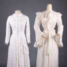 TWO LADIES MORNING ROBES, LATE 19th C
