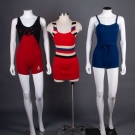 THREE LADIES WOOL BATHING SUITS, 1930-1940s