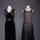 TWO BLACK EVENING GOWNS, 1930s