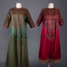 TWO EMBROIDERED SILK DRESSES, PAKISTAN, EARLY 20th C