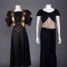 TWO BLACK EVENING DRESSES, 1930s