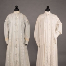 TWO KATHARINE HEPBURN VICTORIAN ROBES, 1880s