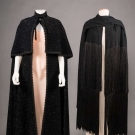 TWO BLACK EVENING CAPES, 1930-1940
