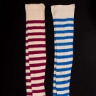 EIGHT PAIR LADIES STOCKINGS &amp; 2 PAIR GLOVES, 1850-1900