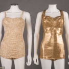 TWO GOLD SWIMSUITS, 1950s