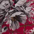 NINE UNASSEMBLED WOOL WORK &amp; BEADED PIECES, 1870-1900