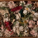 GROUP OF CLOTH FLOWERS, 1930-1960